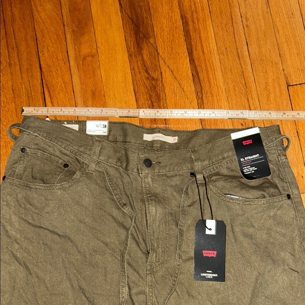 Levi's Green Wide Leg Pants Casual Cotton - Picture 4 of 11